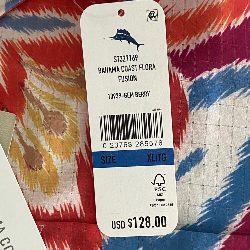 Tommy Bahama Shirt Men's XL "The Bahama Coast" Flora Fusion Stretch NEW - Picture 13 of 15